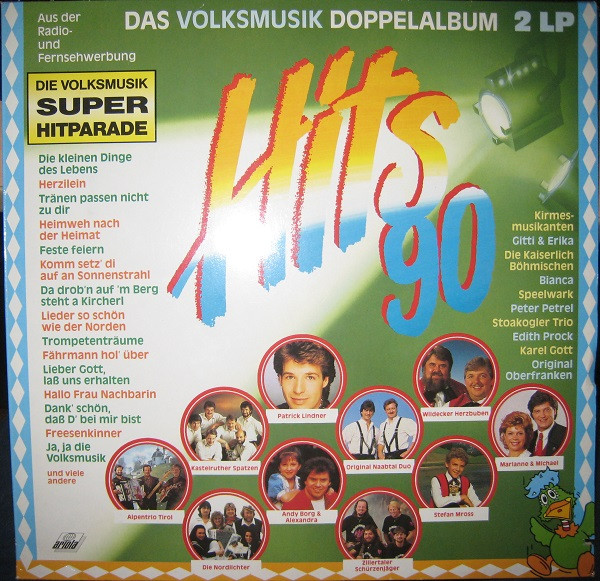 Cover Various - Hits 90 - Das Volksmusik Doppelalbum (2xLP, Comp) Schallplatten Ankauf
