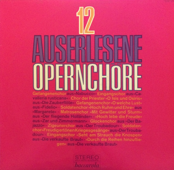 Cover Various - 12 Auserlesene Opernchöre (LP, Comp) Schallplatten Ankauf