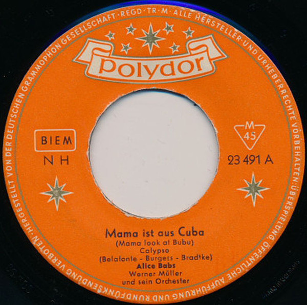 Cover Alice Babs - Mama Ist Aus Cuba (Mama Look At Bubu) (7, Single, Mono) Schallplatten Ankauf