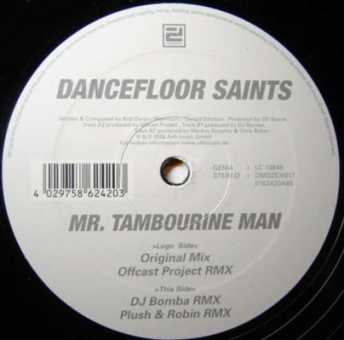 Cover Dancefloor Saints - Mr. Tambourine Man (12) Schallplatten Ankauf
