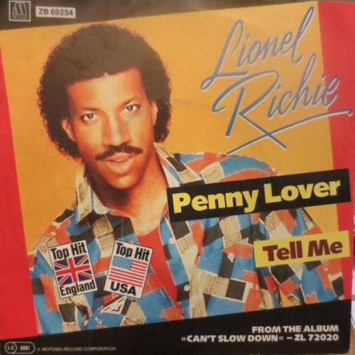 Cover Lionel Richie - Penny Lover (7, Single) Schallplatten Ankauf