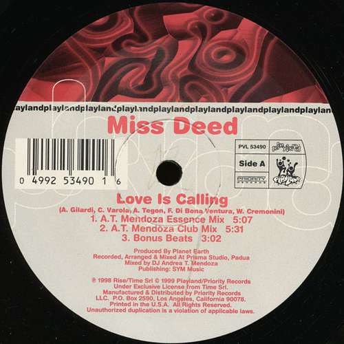 Cover Miss Deed - Love Is Calling (12) Schallplatten Ankauf