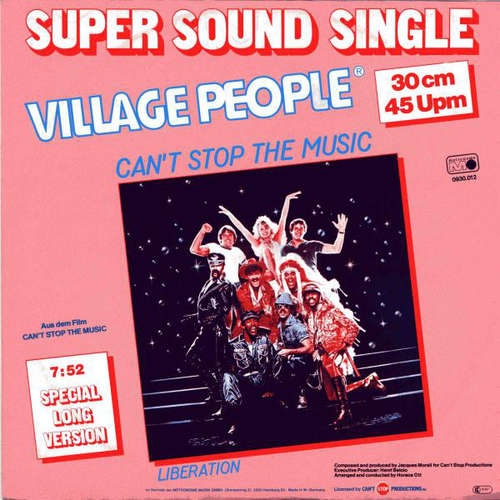 Cover Village People - Can't Stop The Music (12) Schallplatten Ankauf
