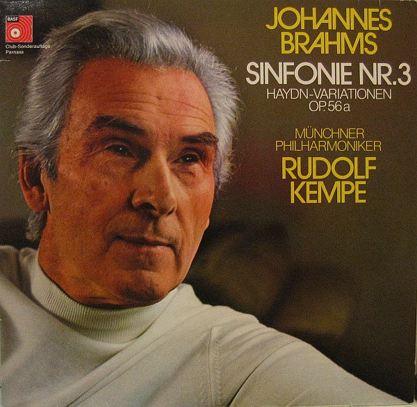 Cover Brahms* - Rudolf Kempe, Münchner Philharmoniker - Sinfonie Nr. 3, Haydn-Variationen Op. 56a (LP) Schallplatten Ankauf