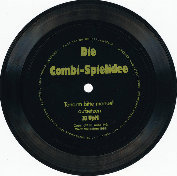 Cover No Artist - Die Combi-Spielidee (Flexi, 5½, S/Sided, Promo) Schallplatten Ankauf