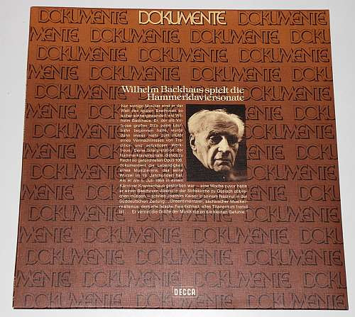 Cover Ludwig van Beethoven, Wilhelm Backhaus - Wilhelm Backhaus Spielt Die Hammerklaviersonate (LP, RE) Schallplatten Ankauf