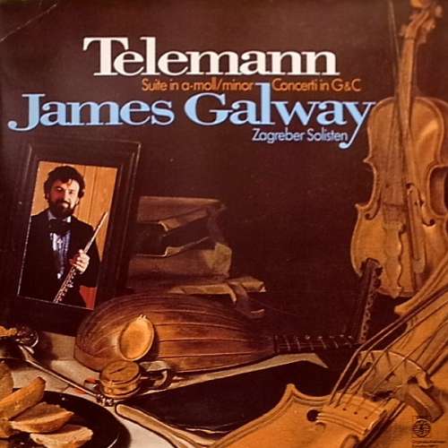 Cover Georg Philipp Telemann - James Galway - Suite In A-Moll/Minor Concerti In G&C (LP, Album) Schallplatten Ankauf