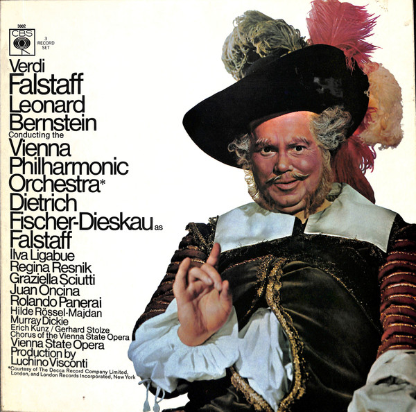 Cover Giuseppe Verdi, Wiener Philharmoniker, Leonard Bernstein - Falstaff (Box + 3xLP) Schallplatten Ankauf