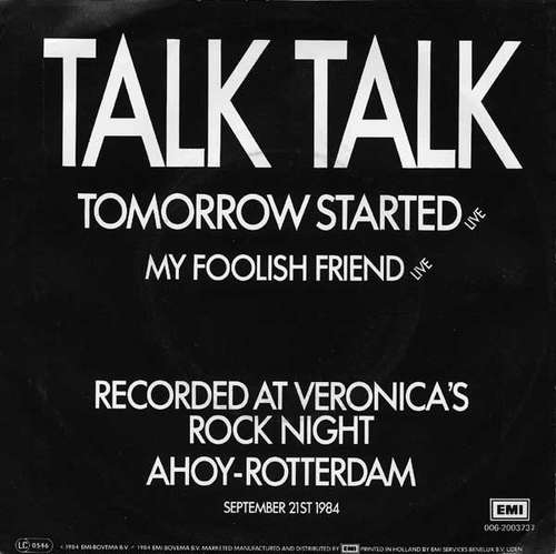 Cover Talk Talk - Tomorrow Started (Live) (7, Single) Schallplatten Ankauf