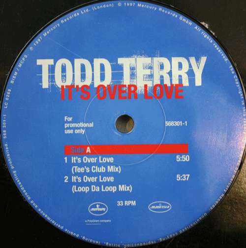 Cover Todd Terry - It's Over Love (12) Schallplatten Ankauf