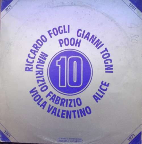 Cover Pooh, Alice (4), Maurizio Fabrizio, Riccardo Fogli, Viola Valentino, Gianni Togni - 10 (LP, Comp) Schallplatten Ankauf