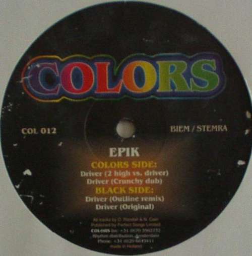 Cover Epik - Driver (12) Schallplatten Ankauf