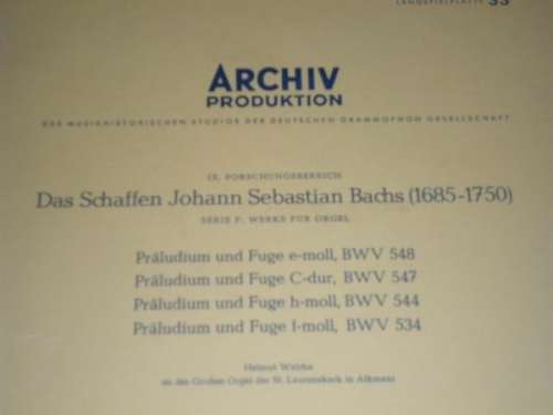 Bild Johann Sebastian Bach / Helmut Walcha - Präludien Und Fugen (LP, Mono) Schallplatten Ankauf