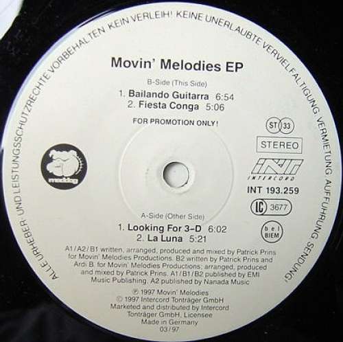 Cover Movin' Melodies - Movin' Melodies EP (12, EP, Promo) Schallplatten Ankauf