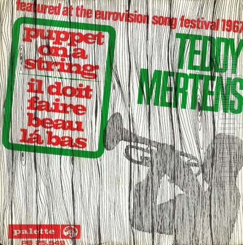 Cover Teddy Mertens - Puppet On A String / Il Doit Faire Beau La Bas (7, Single) Schallplatten Ankauf