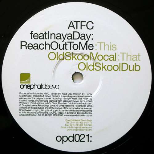 Cover ATFC Feat. Inaya Day - Reach Out To Me (12) Schallplatten Ankauf