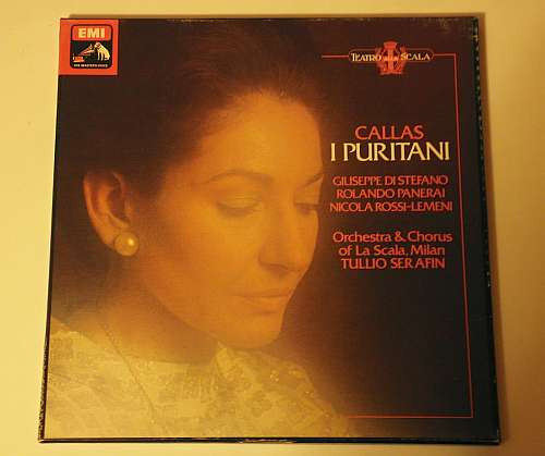 Cover Vincenzo Bellini / Maria Callas / Tullio Serafin / Giuseppe Di Stefano - I Puritani (3xLP, RE + Box) Schallplatten Ankauf