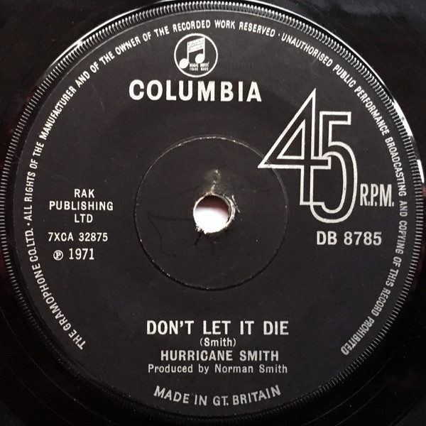 Bild Hurricane Smith - Don't Let It Die (7, Single) Schallplatten Ankauf