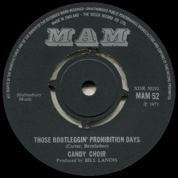 Cover The Candy Choir - Those Bootleggin' Prohibition Days (7) Schallplatten Ankauf