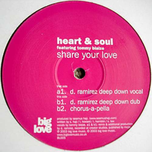 Cover Heart & Soul Featuring Tommy Blaize - Share Your Love (12) Schallplatten Ankauf