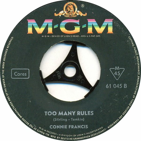 Cover Connie Francis - Together (7) Schallplatten Ankauf