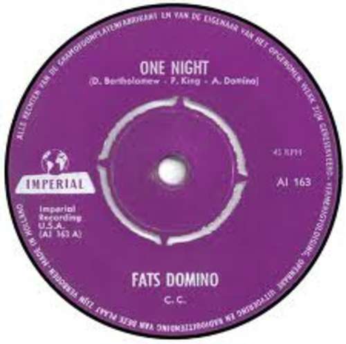 Cover Fats Domino - One Night (7, Single) Schallplatten Ankauf