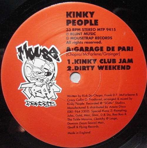 Cover Kinky People - Garage De Pari / That Feeling (12) Schallplatten Ankauf