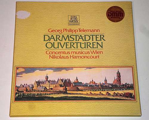 Cover Georg Philipp Telemann, Nikolaus Harnoncourt, Concentus Musicus Wien - Darmstädter Ouvertüren (2xLP + Box) Schallplatten Ankauf