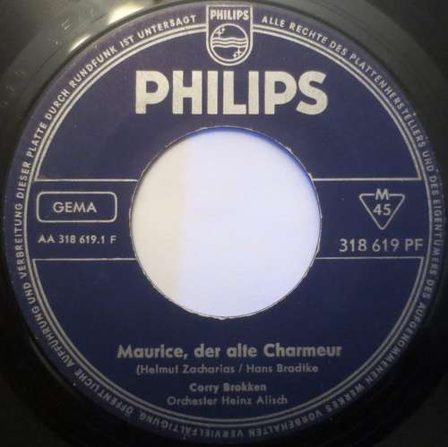 Cover Corry Brokken - Maurice, Der Alte Charmeur (7, Single, Mono) Schallplatten Ankauf