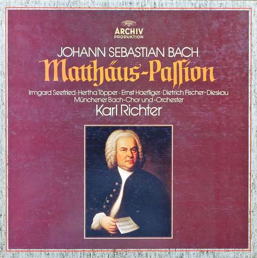 Cover Johann Sebastian Bach / Karl Richter - Matthäus-Passion (4xLP, RE + Box) Schallplatten Ankauf