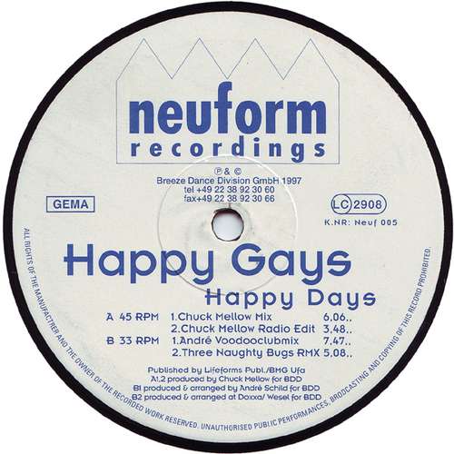 Bild Happy Gays - Happy Days (12) Schallplatten Ankauf