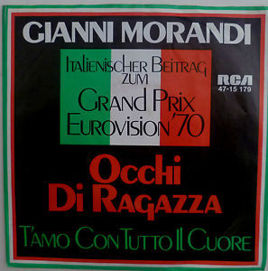 Cover Gianni Morandi - Occhi Di Ragazza / T'Amo Con Tutto Il Cuore (7, Single) Schallplatten Ankauf
