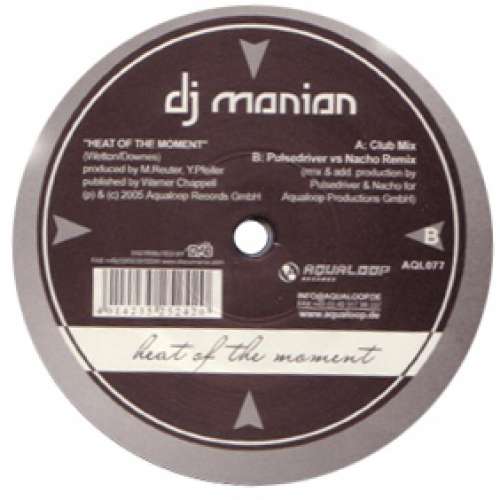 Cover DJ Manian - Heat Of The Moment (12) Schallplatten Ankauf