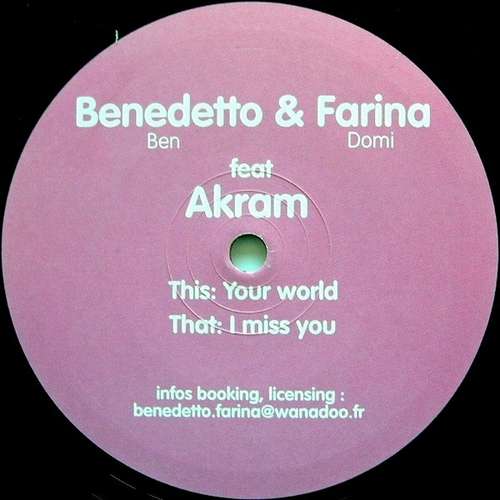 Cover Benedetto & Farina - I Miss You / Your World (12) Schallplatten Ankauf