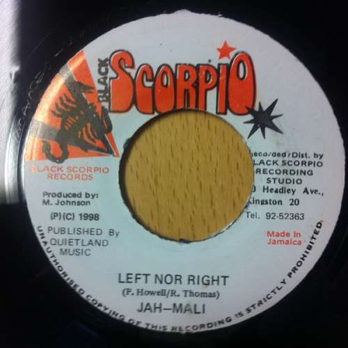 Cover Jah-Mali* - Left Nor Right (7) Schallplatten Ankauf