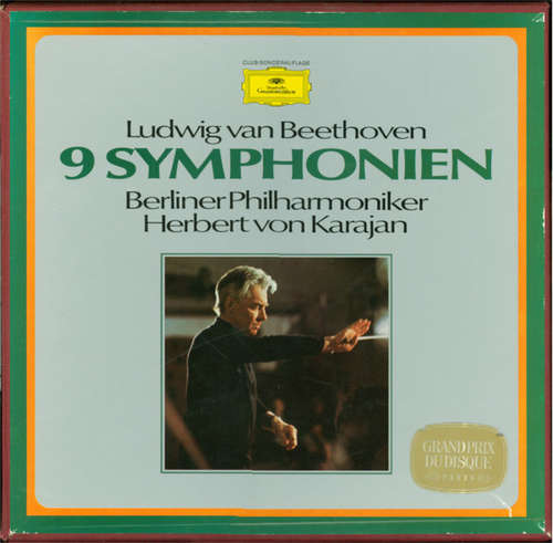 Cover Ludwig van Beethoven - Berliner Philharmoniker, Herbert von Karajan - 9 Symphonien (7xLP, Club, RE + Box) Schallplatten Ankauf