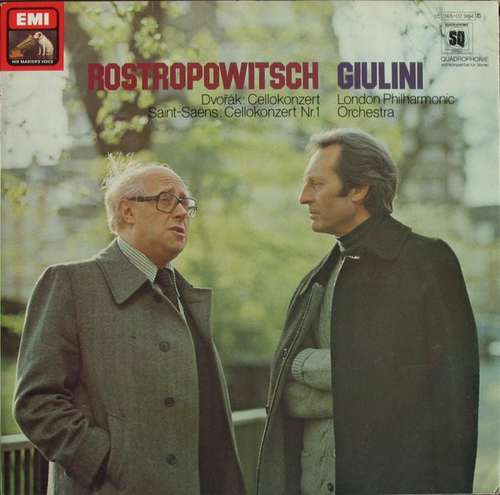 Cover Rostropovitch*, Giulini*, Dvořák*, Saint-Saëns* - Cello Concerto / Cello Concerto No.1 (LP, Album, Quad, 2nd) Schallplatten Ankauf