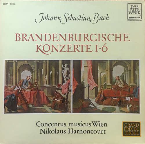 Cover Johann Sebastian Bach - Concentus Musicus Wien, Nikolaus Harnoncourt - Brandenburgische Konzerte 1-6 (2xLP, RE) Schallplatten Ankauf
