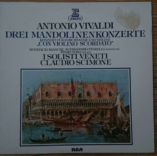 Cover Vivaldi*, Claudio Scimone, I Solisti Veneti - Drei Mandolinenkonzerte - Konzert Für 2 Orchester Und Violine Con Violino Scordato (LP, Club) Schallplatten Ankauf