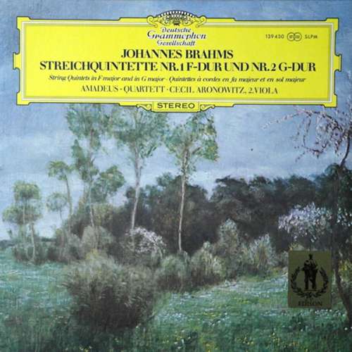 Cover Johannes Brahms ‧ Amadeus-Quartett ‧ Cecil Aronowitz - Streichquintette Nr. 1 F-dur Und Nr. 2 G-dur (LP) Schallplatten Ankauf