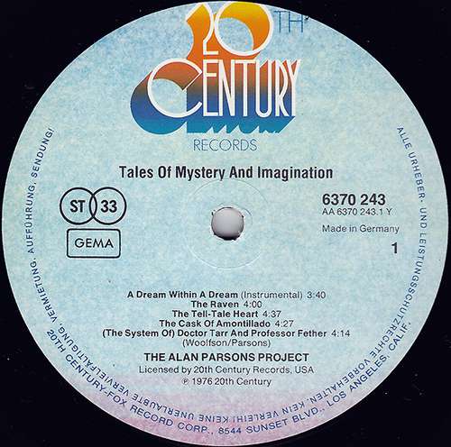 Bild The Alan Parsons Project - Tales Of Mystery And Imagination (LP, RP, Gat) Schallplatten Ankauf