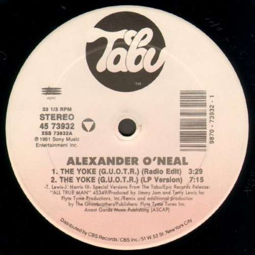 Cover Alexander O'Neal - The Yoke (G.U.O.T.R.) (12) Schallplatten Ankauf