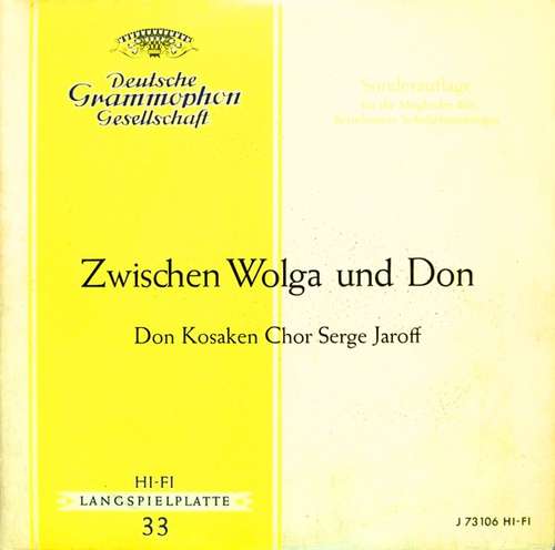 Cover Don Kosaken Chor Serge Jaroff - Zwischen Wolga Und Don (10, Mono, Club) Schallplatten Ankauf