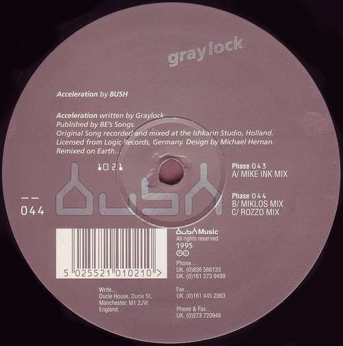 Cover Graylock - Acceleration By Bush (12) Schallplatten Ankauf