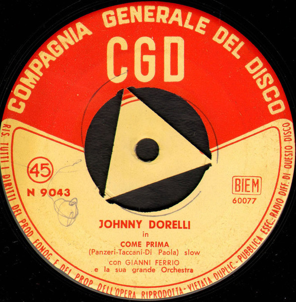 Cover Johnny Dorelli - Come Prima / Calypso Melody  (7, 3 p) Schallplatten Ankauf