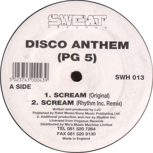 Cover Disco Anthem - Scream / Organic (12) Schallplatten Ankauf
