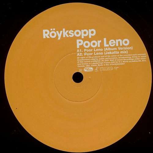 Cover Röyksopp - Poor Leno (Jakatta Mixes) (12) Schallplatten Ankauf