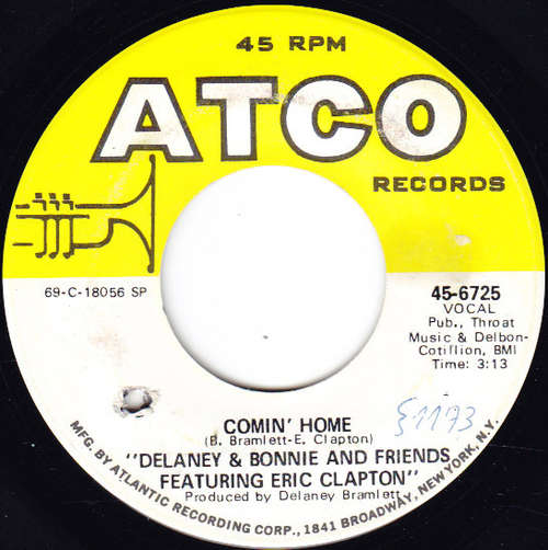 Cover Delaney & Bonnie And Friends* Featuring Eric Clapton - Comin' Home / Groupie (Superstar) (7, Single) Schallplatten Ankauf