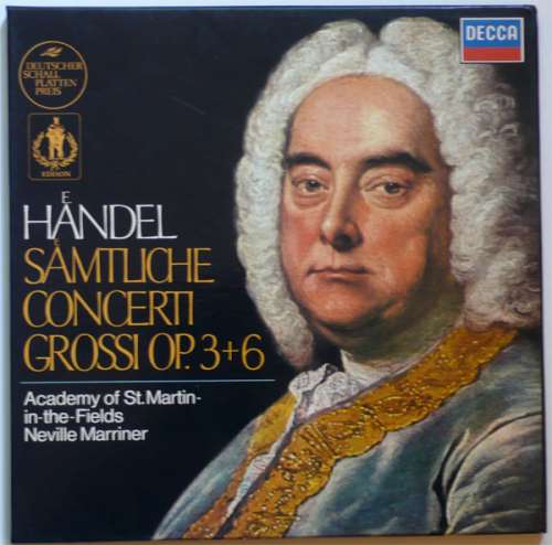 Cover Händel*, Academy Of St. Martin-in-the-Fields*, Neville Marriner* - Sämtliche Concerti Grossi Op. 3+6 (4xLP + Box) Schallplatten Ankauf
