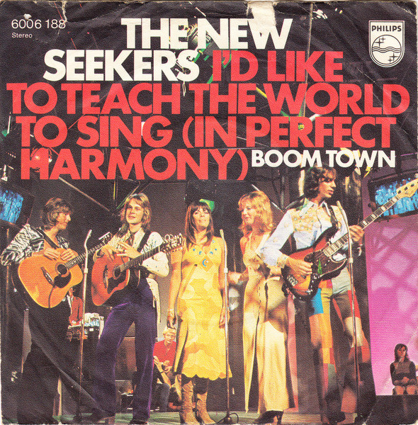 Cover The New Seekers - I'd Like To Teach The World To Sing (In Perfect Harmony) (7, Single) Schallplatten Ankauf